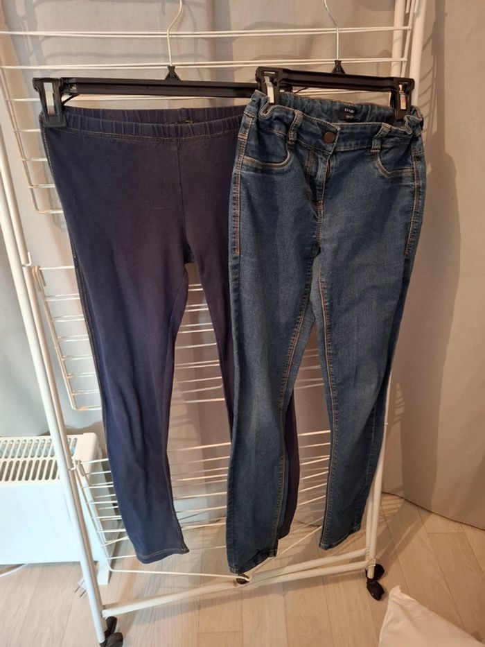 Magnifique lot d un leggings et d un jean fille