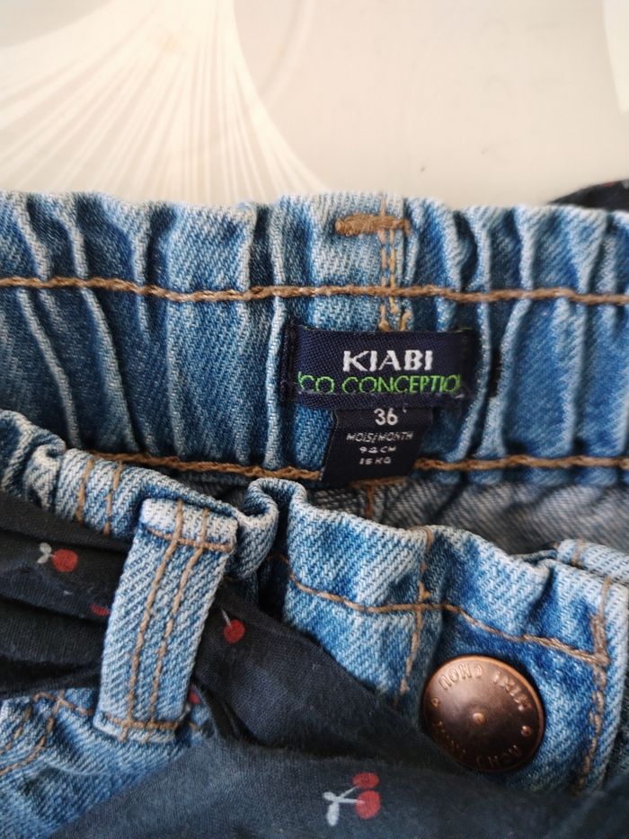 Short en jeans kiabi 36 mois - photo numéro 3