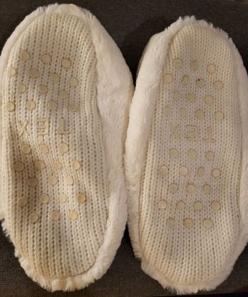 Pantoufle blanche Tex