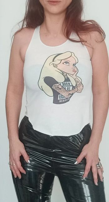 Top débardeur blanc Alice rock and roll 34/36
