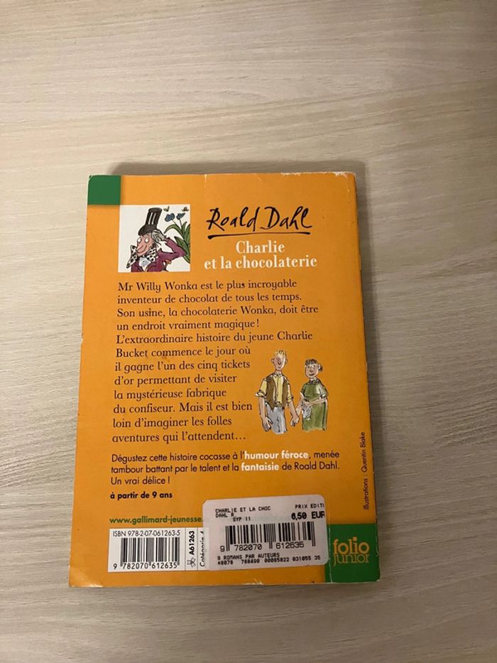 Charlie et la chocolaterie - Roald Dahl, illustré par Quentin Blake (Folio Junior – Très bon état - photo numéro 2