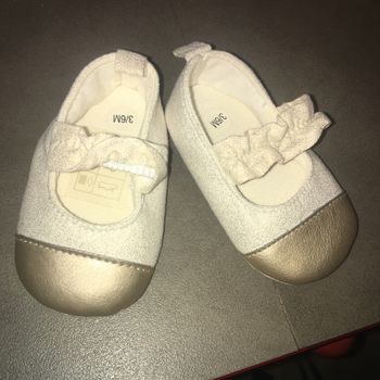 Ballerines écru doré bébé