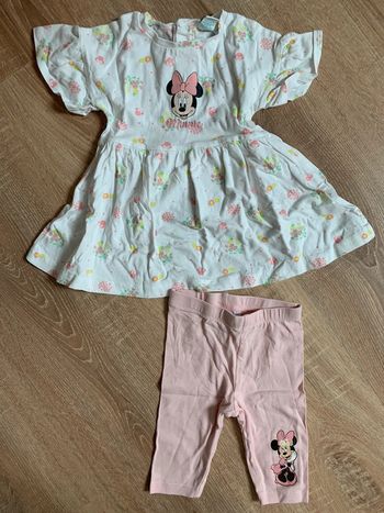 Ensemble été 2 pièces robe legging Minnie 3 mois comme neuf