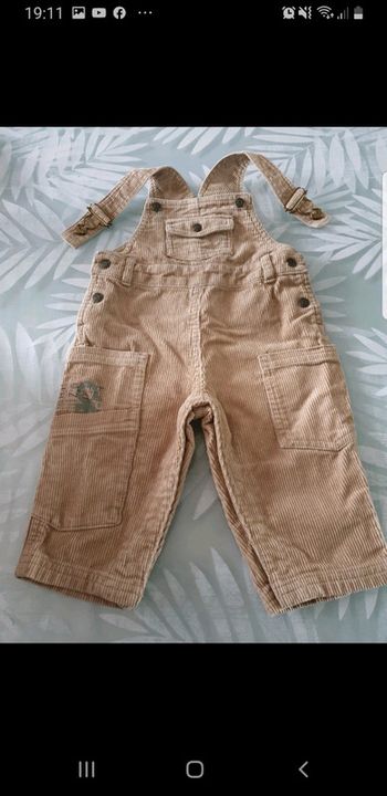 Salopette en velours obaibi 6 mois