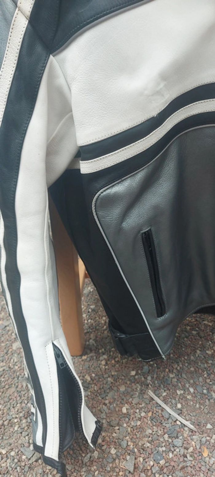 Blouson manteau moto cuir - photo numéro 5