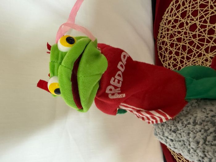 Jouet marionnette à main Frieda grenouille série télévisée revue zoo vintage années 70 - photo numéro 8