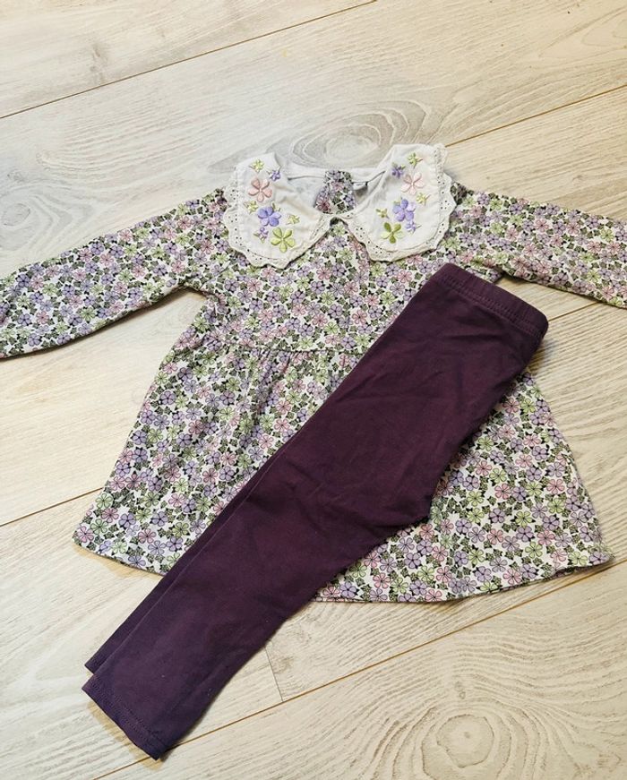 Ensemble Chemisier tunique avec pantalon bébé 18 mois