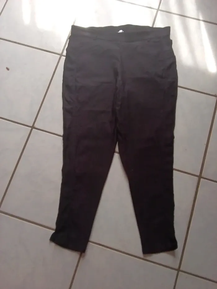 Pantalon léger noir femme taille élastique 48 - photo numéro 2