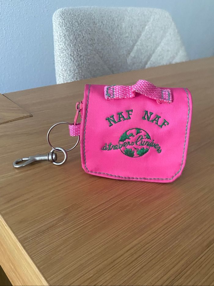 NAF NAF 2 en 1 porte-clés porte-monnaie vintage
