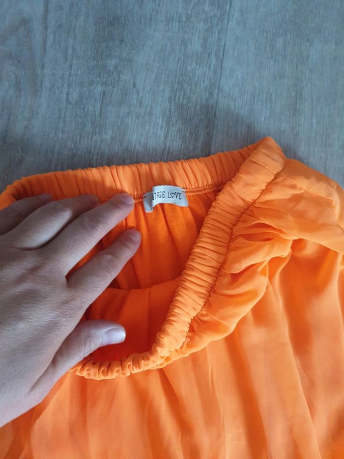 Robe bustier M orange fluo - photo numéro 2