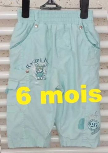 Pantalon  vert  eau Mini  Gang  Taille  6  mois