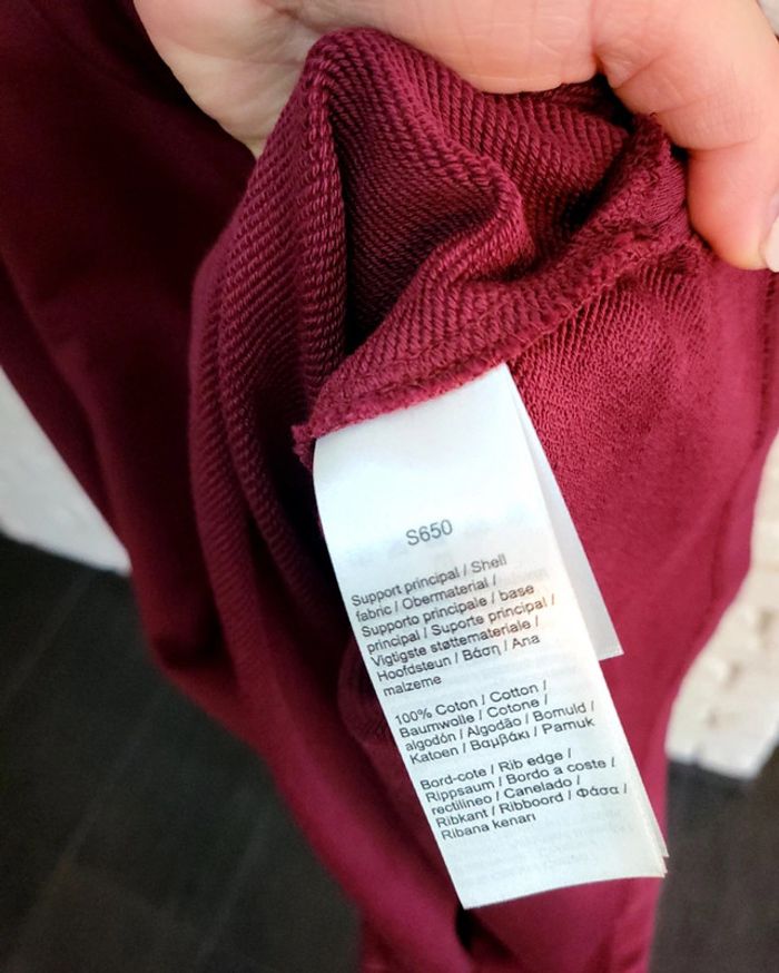 Robe ou sweat long a capuche lacoste neuve taille 6 ans bordeaux/framboise - photo numéro 9