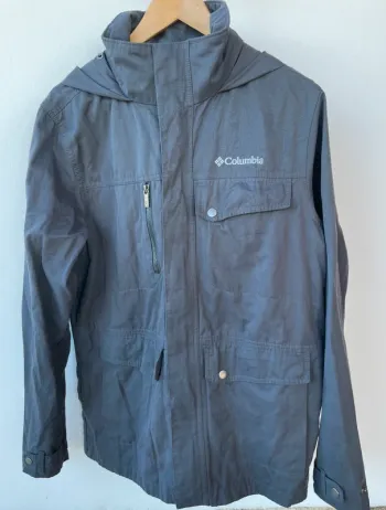 Columbia Coupe-Vent Gris à Capuche Homme M – Veste Windbreaker Zip