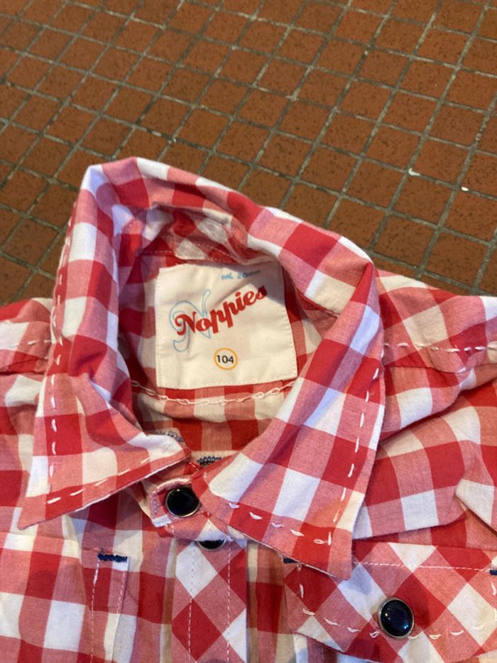 Chemise à carreaux blanc et rouge - photo numéro 4