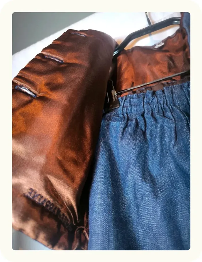 Ensemble pantalon veste traditionnel jean épais enfant Taille 6 mois 68 cm - photo numéro 4