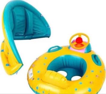 Bouée bateau avec ombrelle amovible gonflable aussi