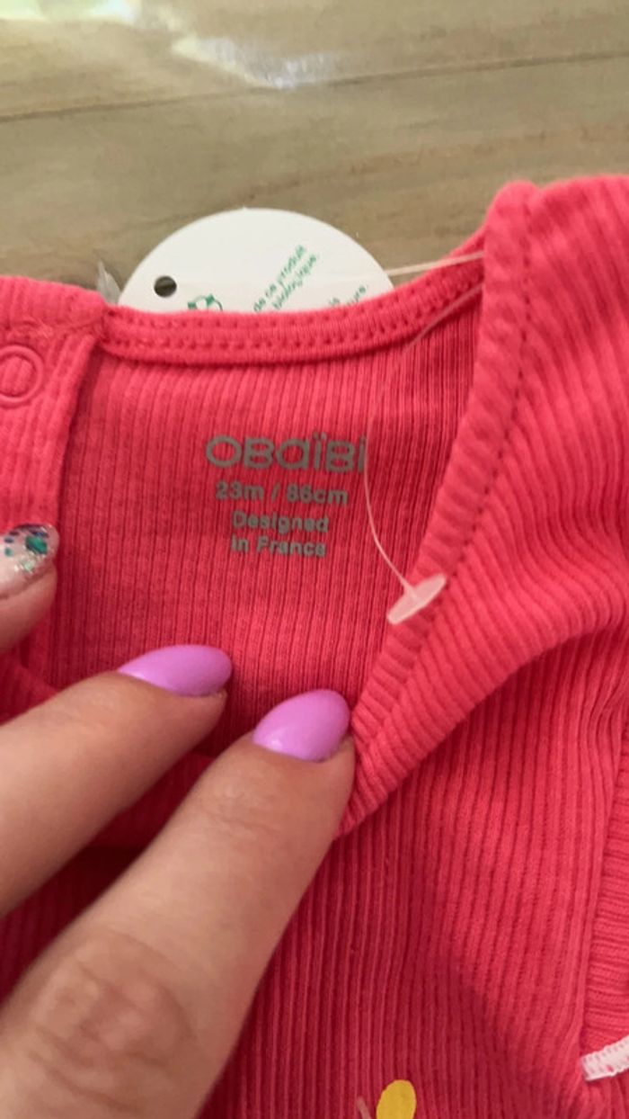 T shirt okaidi rose 23 mois - photo numéro 2