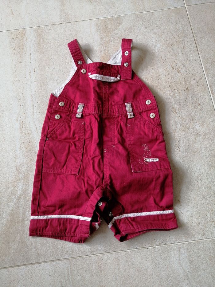 Salopette sergent major rouge