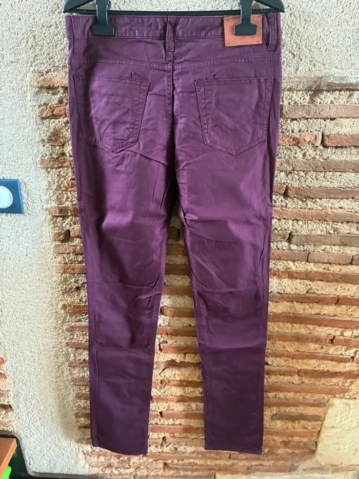 Pantalon chevignon bordeaux - photo numéro 3