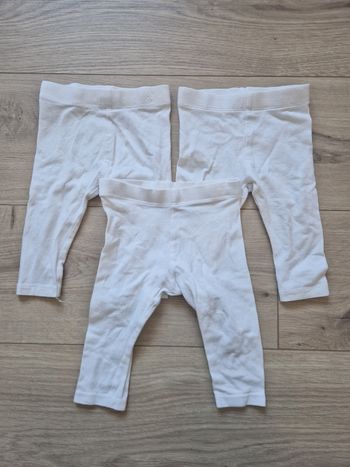 Lot de 3 leggings blanc Kiabi 9 mois