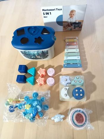 🎵 Grand coffret d'éveil sensoriel et musical 5 en 1 - Neuf