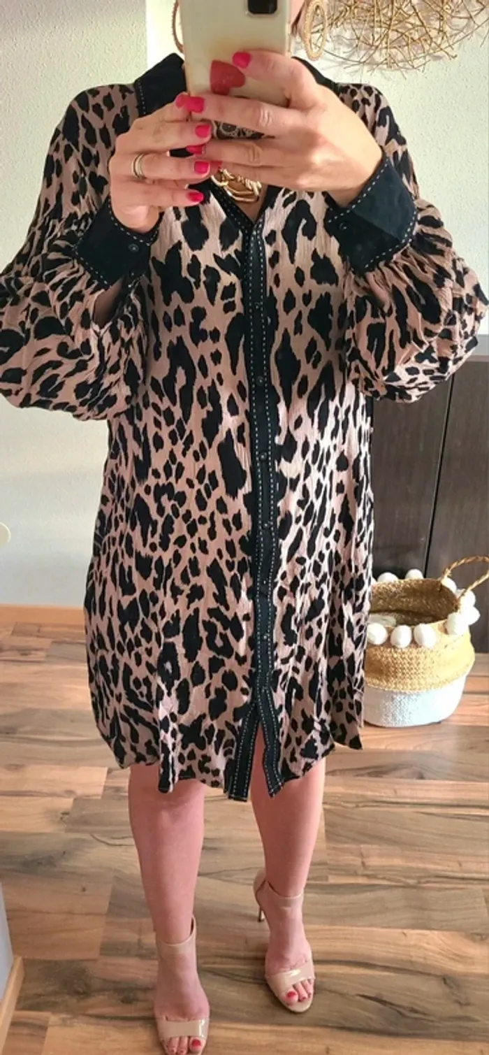 Robe Chemise Léopard 🐆 - Neuve avec étiquette - Plusieurs tailles disponibles - photo numéro 3