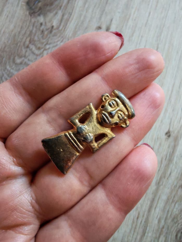 Broche Inca personnage sud américain - photo numéro 1