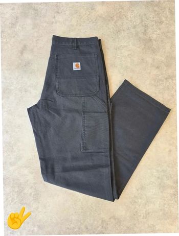 Pant Carhartt Double Knee W32|FR42 L32 coupe droite gris Homme-Men pan32b