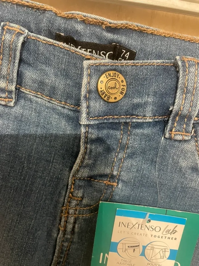 Jean bébé In Extenso 74 cm – 9 mois - Neuf avec étiquettes - photo numéro 2