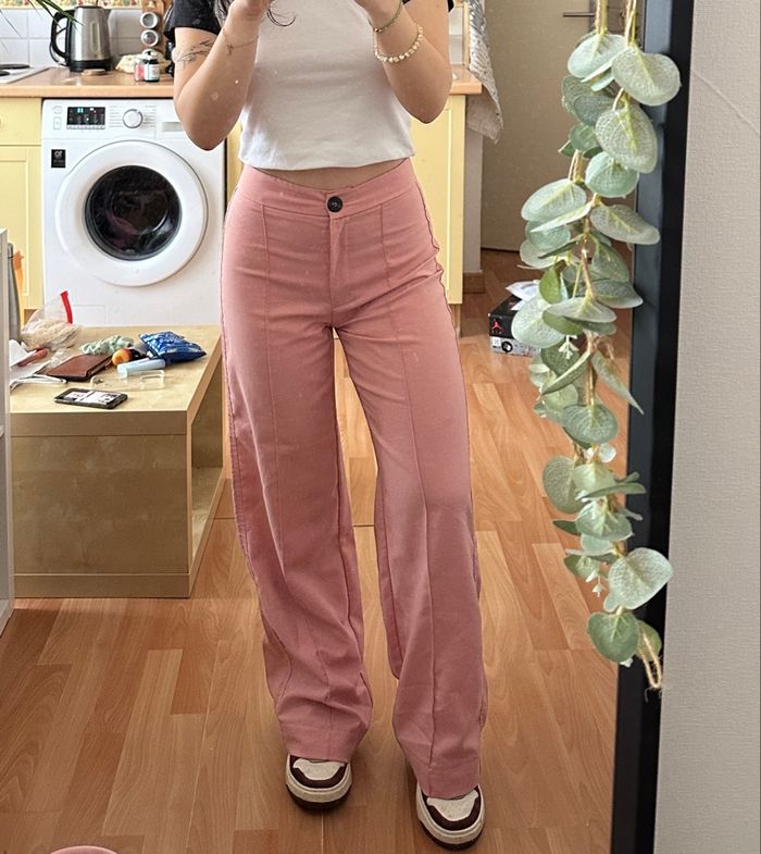 Pantalon fluide jambes évasées