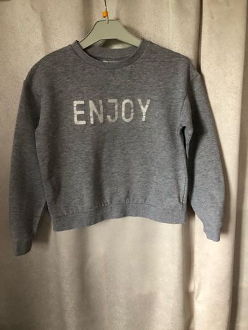 Sweat crop top gris 12 ans Gémo