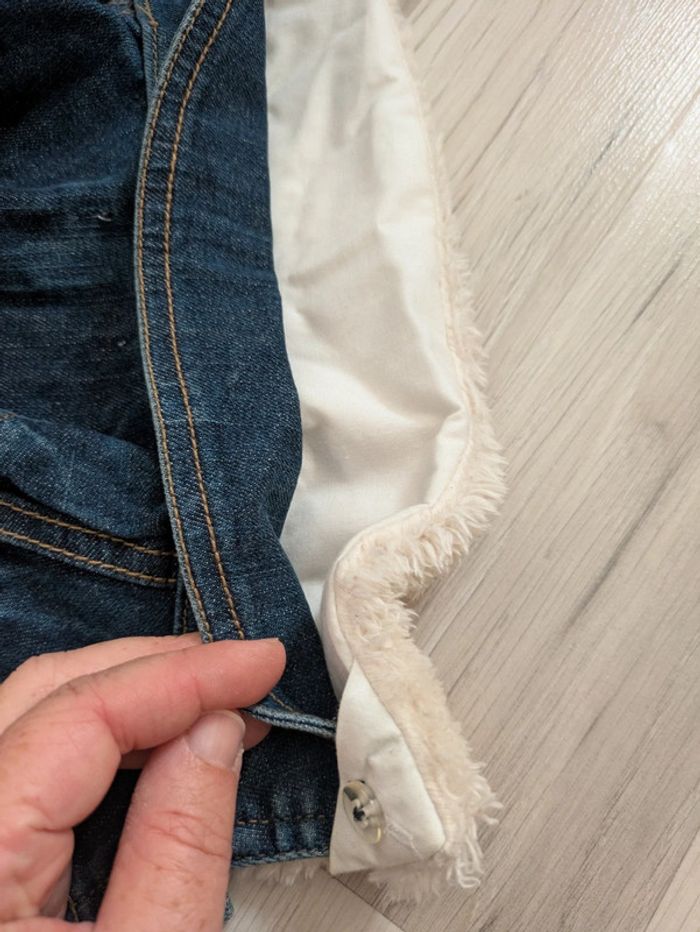 Veste en jean garçon 9 mois col amovible - photo numéro 7