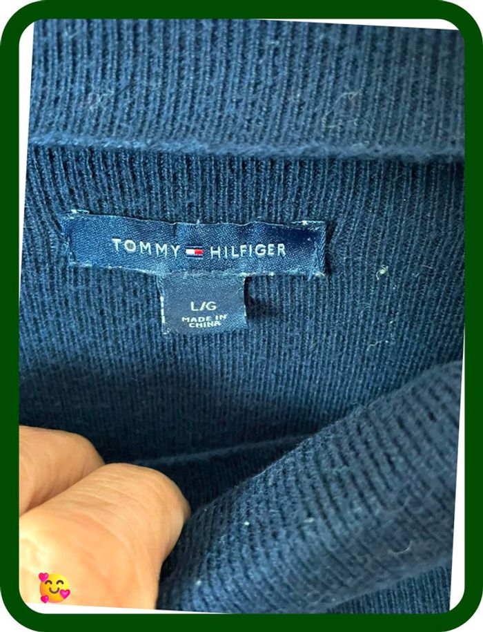 Pull épais Tommy Hilfiger – Homme – Taille L – Marine – Col cheminée - photo numéro 4