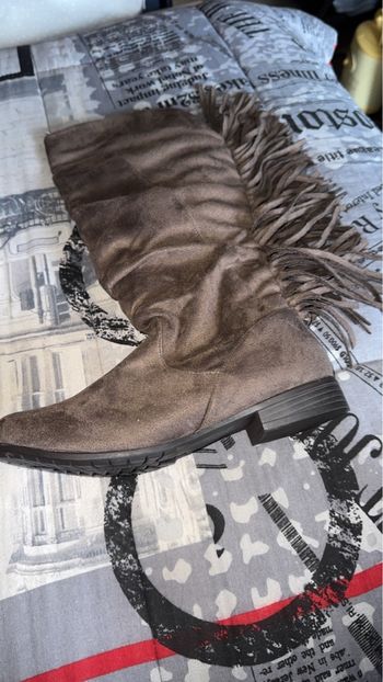 Bottes marrons avec Frange FAR STEF taille 38 NEUF      