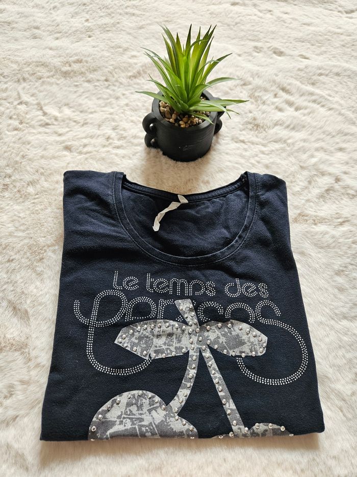 Tee shirt Noir -Le temps des cerise -36/S