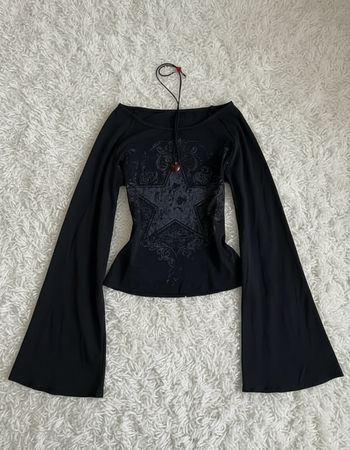 Top y2k vintage manche longue