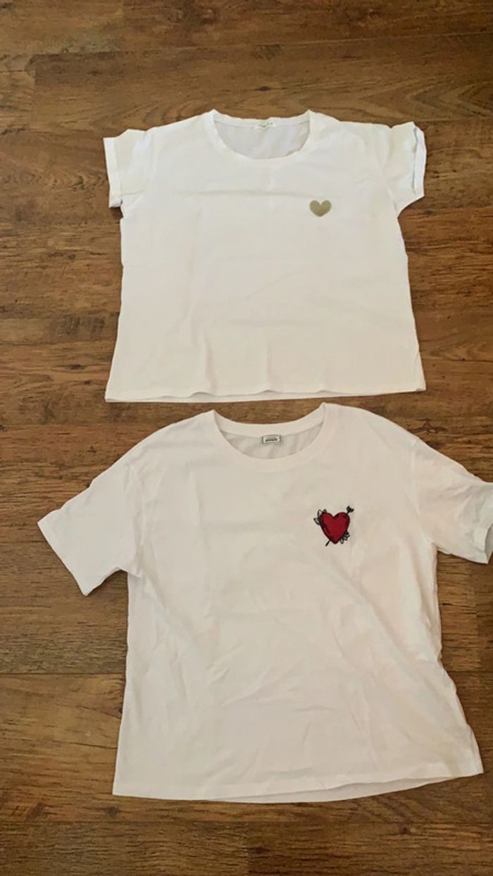 Lot de 2 t-shirts cœurs - photo numéro 4