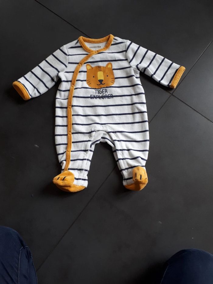 Grenouillère velours Orchestra 1 mois