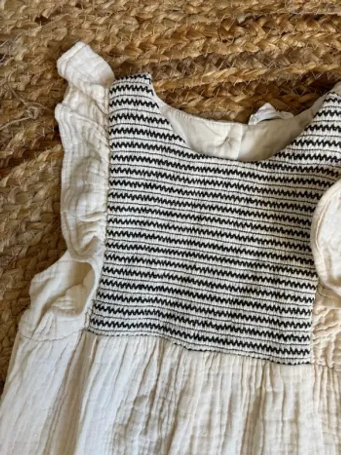 Combinaison gaze de coton Vertbaudet 12 mois parfait état - photo numéro 2