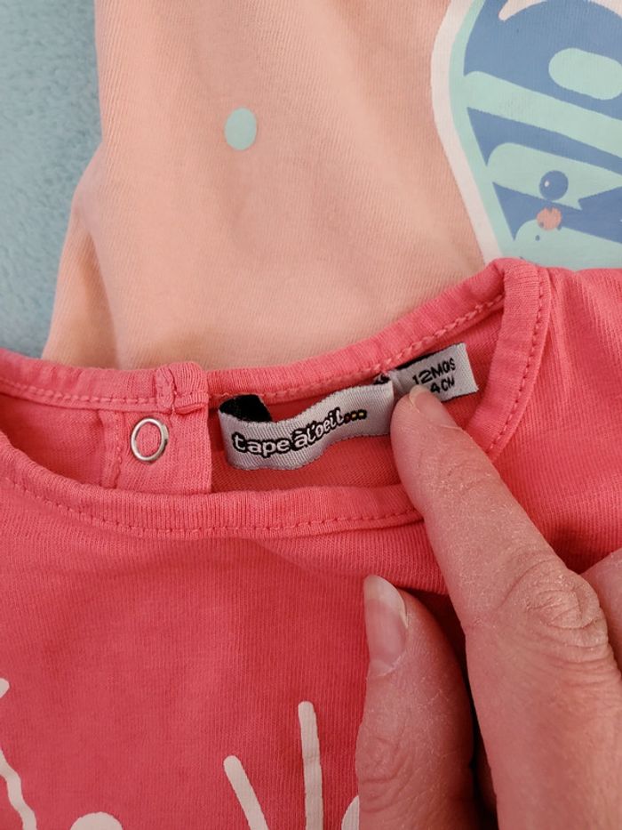 Lot 4 t-shirts 12 mois - photo numéro 2