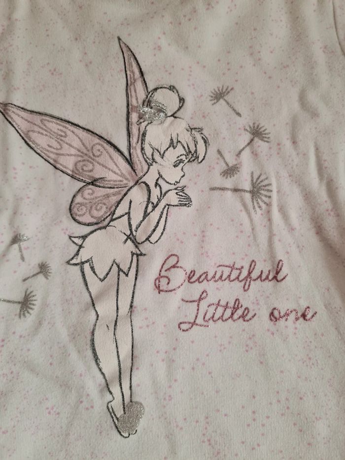 Tee-shirt Manche longue fée clochette fille 12 mois disney - photo numéro 2