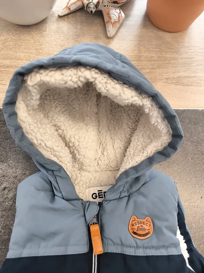 Doudoune polaire à capuche garçon 12 mois Gémo - photo numéro 4