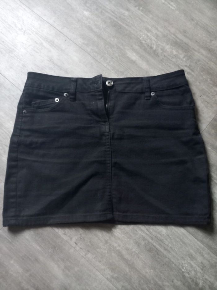 Mini jupe Etam noir jean 36