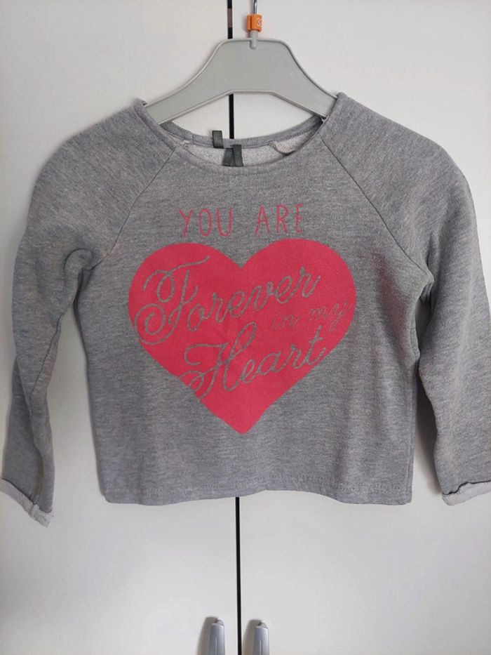 Pull gris & rose - photo numéro 2