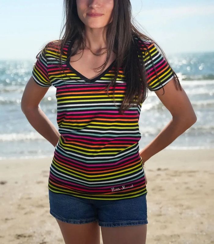 tee shirt rayé multicolore - photo numéro 4