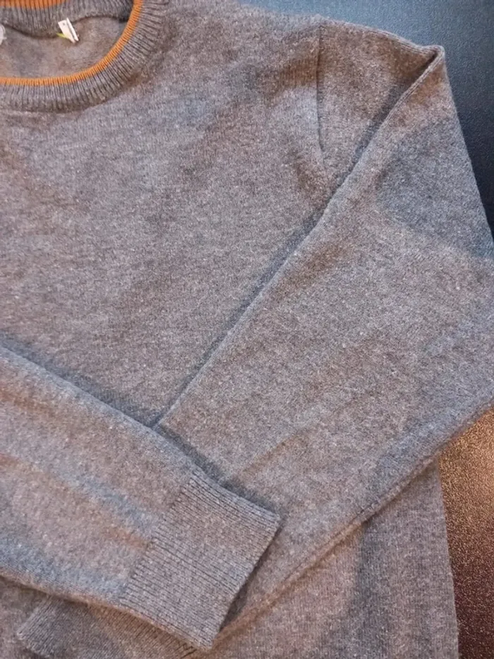 Pull gris chiné taille 4 ans - photo numéro 2