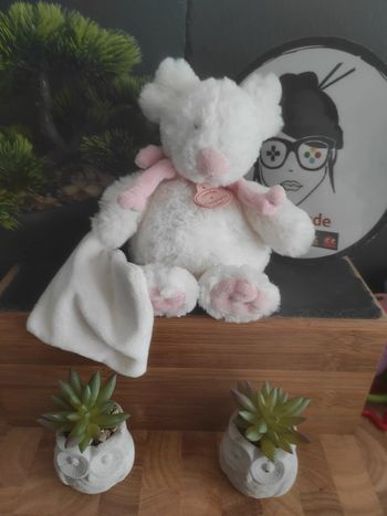 Doudou Et Compagnie Knuffel Souris DC2601 Pantin Plat Mouchoir #geektradedoudou