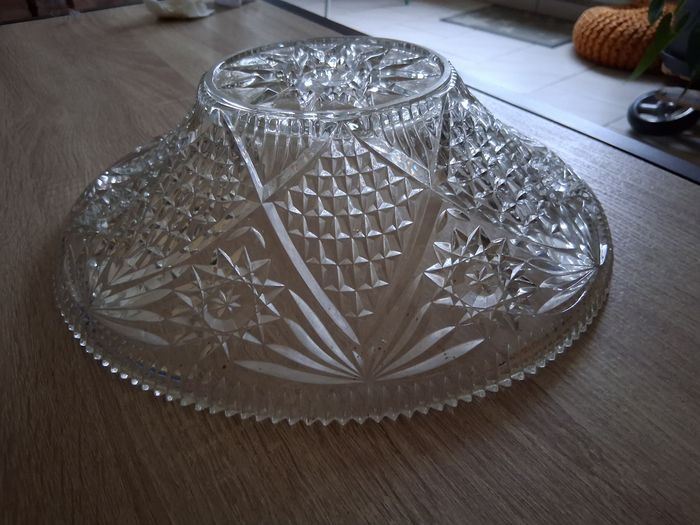 Plat de service en verre décoré - photo numéro 5