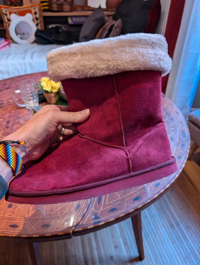 Bottes 40 a 40,5 rouge hiver super confortables - photo numéro 2