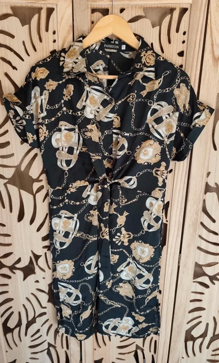 Robe col chemise imprimée chaines T S/ M Fashion - photo numéro 6